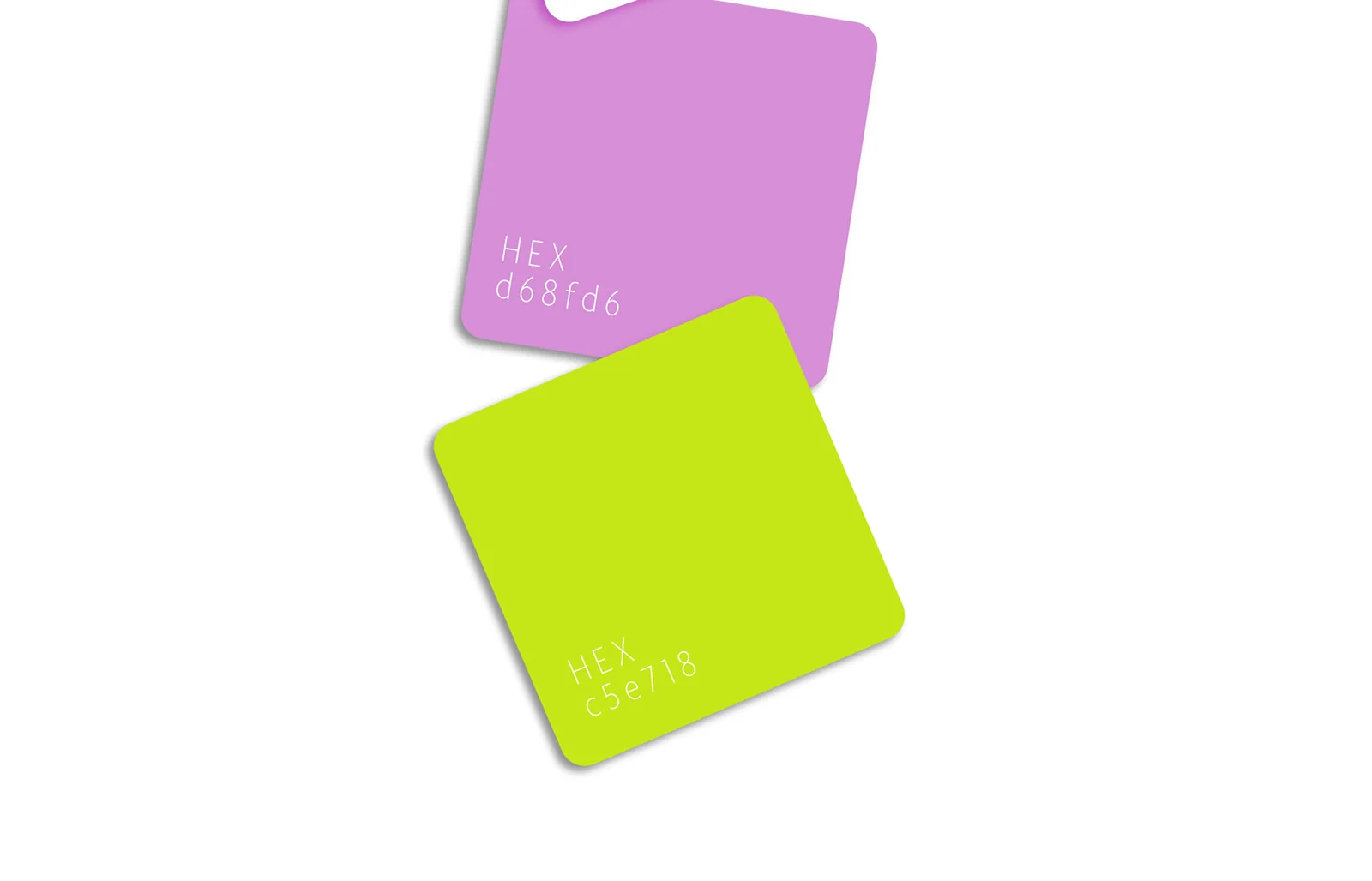 Brand colors: orchid #d68fd6 and lime #c5e718.