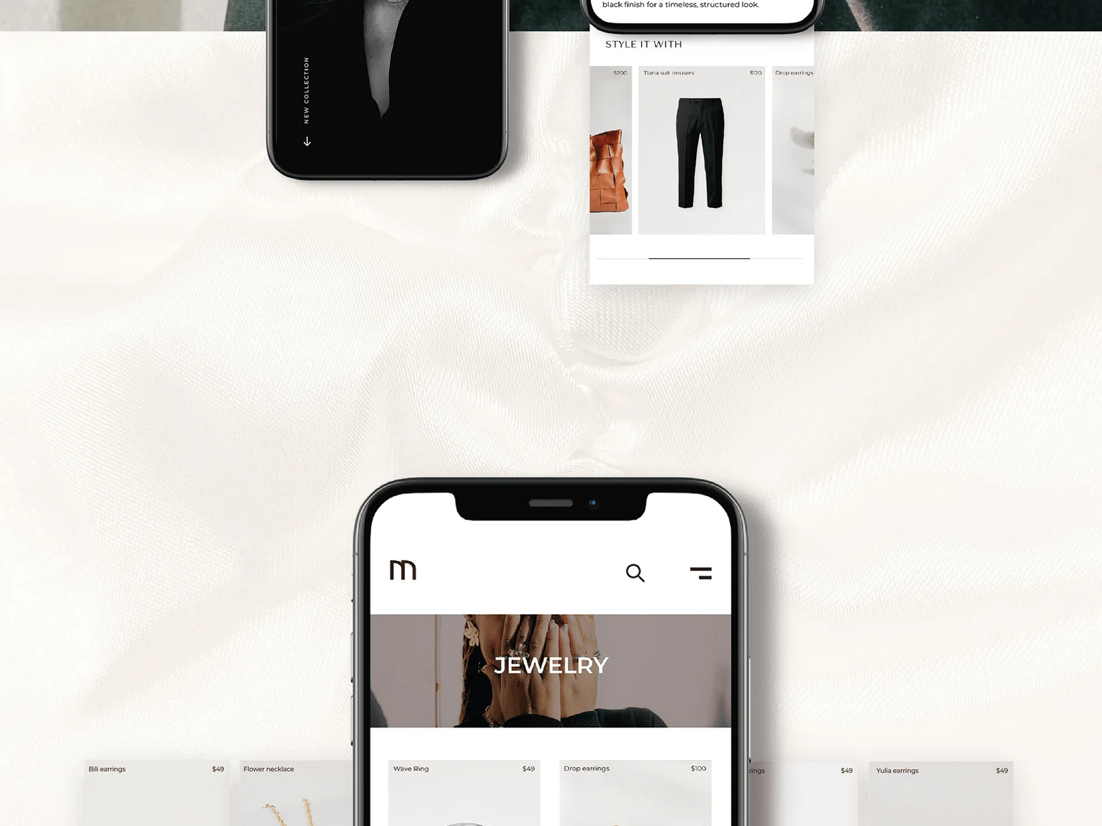 Mobile Style It With carousel and the Jewelry category page.
